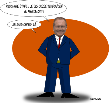 Christian Vanneste, triomphant, s'exclame : “Prochaine étape : je dis Casse toi pov'con au MBA de Dati. Je suis chaud, là.”